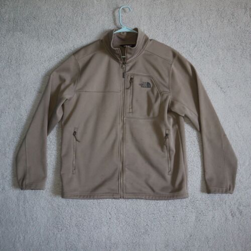 The North Face Jacket Mens Large Beige Apex Windwall Outdoor Hiking Trail Coat